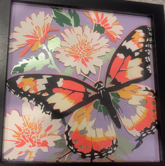 Layered paper artwork by Card and Canvas