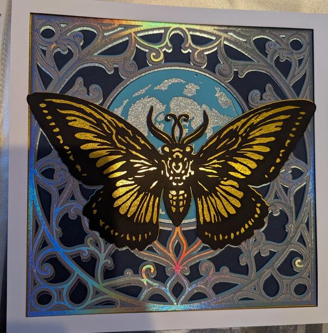 Layered paper artwork by Card and Canvas